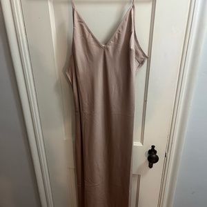 NWT Beautiful A New Day Satin Slip Dress in Taupe